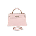 Mauve Pale Crocodile Mini Kelly
